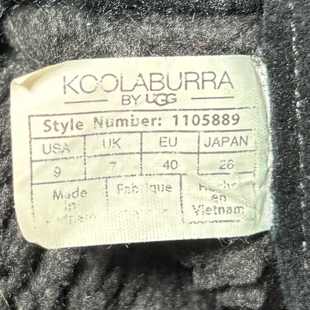 Koolaburra Black Winter Boots with Cream Sole **Flaw